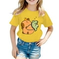 thumbnail image 1 of Liyamei T-Shirt Décontracté à Manches Courtes pour Garçons et Filles, Col Rond, Imprimé Animal de Dessin Animé, Taille 2-4 Ans, 1 of 3