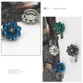 thumbnail image 2 of tamizeot 2pcs Zinc Alloy Flower Sleeve Button Cover Clip On Button Covers For Shirts Rhinestone Button Covers C, 2 of 6