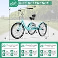 thumbnail image 4 of Lilypelle Adult Tricycles 7 Speed 20/24/26 Inch Three Wheel Bike Cruiser Trike with Low-Step Through Frame/Large Basket for Men, Women, Seniors, 4 of 10