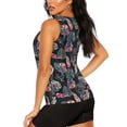 thumbnail image 4 of Picia Colorful Tropical Leaves Pattern Women's Workout Tank Top,Breathable Activewear,Slim Fit Athletic Top,Versatile Workout Moisture-wicking top-X-Large, 4 of 9