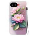 thumbnail image 3 of Leather For Google Pixel 10a 6.3-inch Wallet Case Crystal Material Painted Animal&Flowers&Hearts Pattern, Wallet For Women Men Card Holder Magnetic Clasp Kickstand Folio Cover,Color-10, 3 of 7