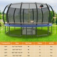 CITYLE 14FT 15FT 16FT Trampoline with Enclosure, Curved Poles Outdoor Trampoline with Basketball