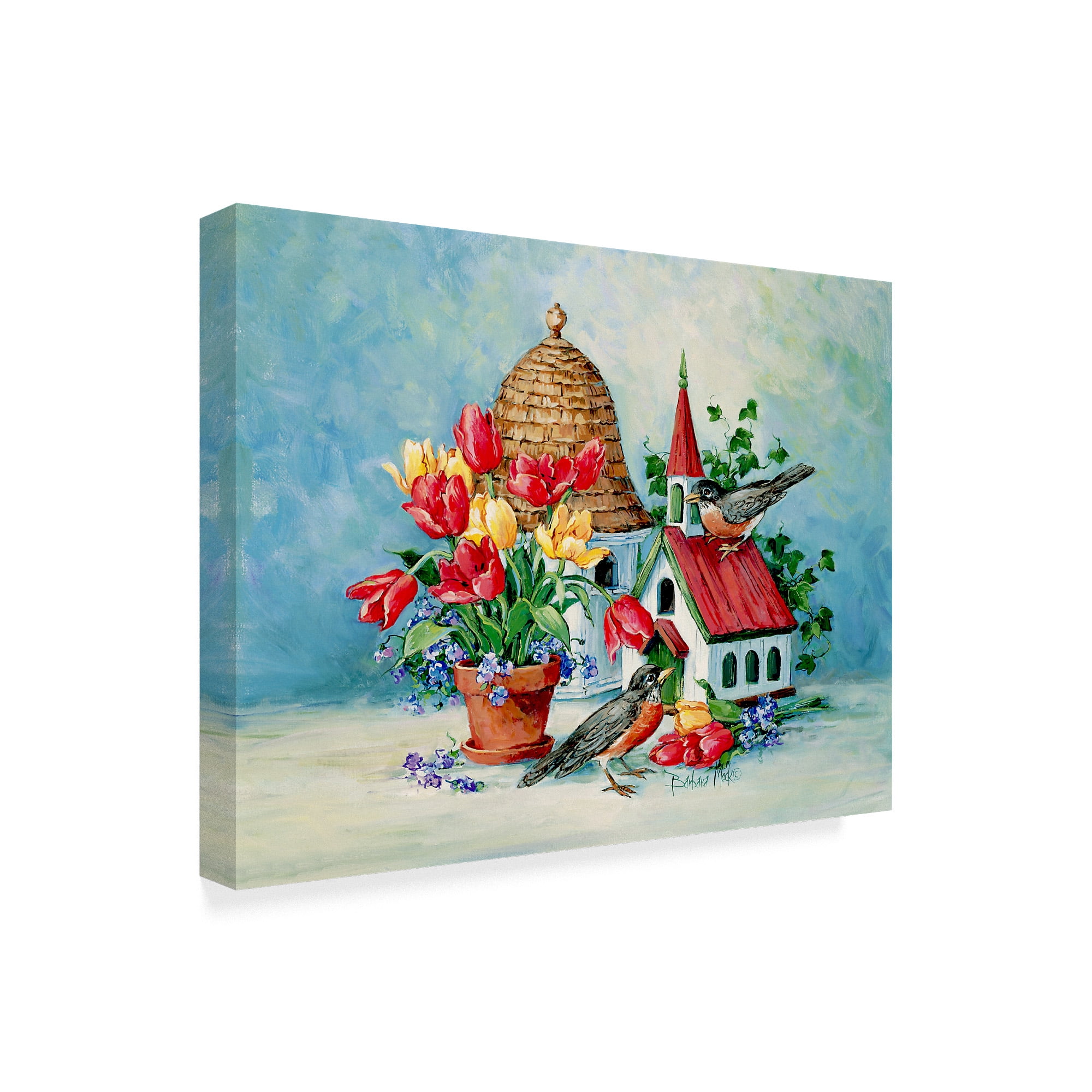 Trademark Fine Art 'A Robins Home' Canvas Art by Barbara Mock