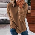 thumbnail image 2 of POINTERTECK Womens Color Block Printed Sweatshirts Crewneck Pullover Shirts Long Sleeve Boluse Tops Side Split 2022 Trendy Winter Clothes, 2 of 3