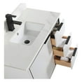 thumbnail image 2 of Fine Fixtures Opulence Collection 36 in. W x 18 in. D x 33 in. H Bathroom Vanity in White Matte with White Carrara Sintered Stone Sink - Black hardware, 2 of 6
