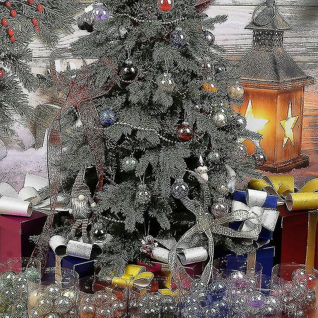 Adorno colgante de bola de árbol de Navidad, 24 Uds./60mm, adorno para fiesta