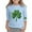 1-Light Blue60, variant on WOYY Girls St. Patrick's Day T-Shirt Three Quarter Sleeve Crew Neck T Shirt, Sizes 3-13