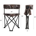 thumbnail image 3 of Folding Tripod Stool with Backrest Portable Legged Tripod Camping Chair Compact for Adults Fishing Hunting, 3 of 8