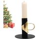 thumbnail image 5 of Portavelas - Pintado con portavelas de pintura esmerilada negra para velas cónicas - Portavelas de decoración estable brillante para hogares TUNC Sencillez, 5 of 5