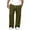 Army Green, variant on Men's Cargo Wide Leg Sweatpants Drawstring Elastic Waist Multi Pockets Straight Pants, Loose Drape Casual Trousers for Daily Loungewear and Walking
