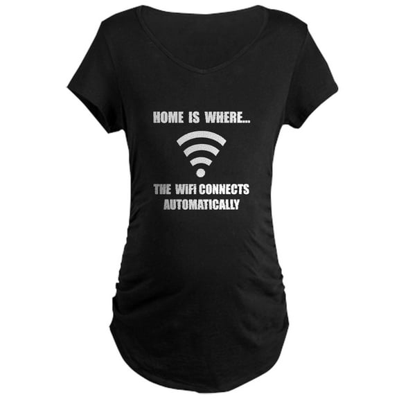 CafePress - Home Wifi Maternity T Shirt - Maternity Dark T-Shirt