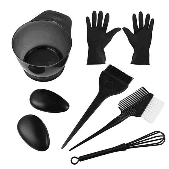 Gifts for Women-6 Pieces Hair Dye Coloring DIY Beauty Salon Tool Kit- Hair Tinting Bowl,Brush Comb,Ear Cover,Gloves For Salon Barbers Professional Hair Coloring Tools Set