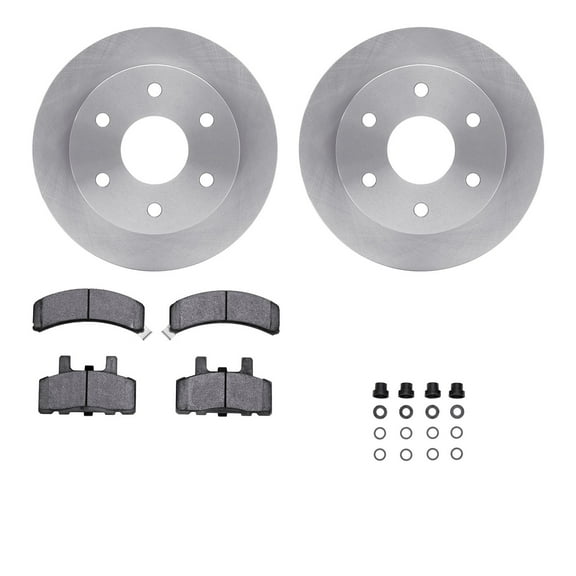 Dynamic Friction Company Front Brake Rotors with Ultimate Duty Performance Brake Pads includes Hardware 6412-48010