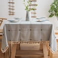 thumbnail image 1 of tablecloths Rectangular Rectangle Tablecloth Burlap Farmhouse Dining Table Cover Rustic Table Cloths Party Tablecloth Christmas Table Cloth (Rectangle/Oblong锛 x - Seats), 1 of 8