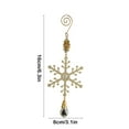 thumbnail image 4 of EazyTech Crystal Snowflake Christmas Tree Pendant Ornament Intricate Champagne Hanging Decor for Holiday Ambiance, Festive Scene Props, and Winter New Year Party Decoration 1PC, 4 of 7