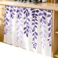thumbnail image 2 of Purple Ombre Botanical Cabinet Curtain 35"Wx35"L,Dustproof Under Sink Skirt W/ Self Adhesive Tape,Watercolor Country Pastoral Leaf Cabinet Curtain Cover for Kitchen Sink,Bathroom Vanity,Laundry Room, 2 of 9