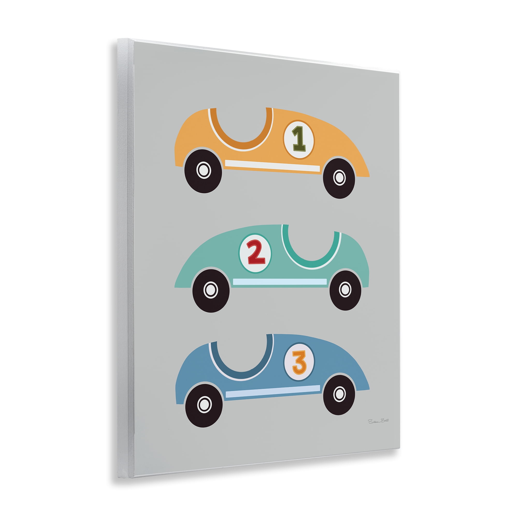 Stupell Industries Vroom Race Cars Wall Plaque Art, design by Susan Ball