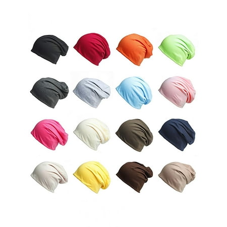Off White Winter Beanie - Unisex Winter Casual Knitted Warm Solid Color Sports Slouch Hat Baggy Beanie Cap
