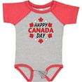 thumbnail image 3 of Inktastic Happy Canada Day Maple Leaf Circle Boys or Girls Baby Bodysuit, 3 of 5