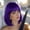 Dark Purple, variant on Blue Bob Wig with Bangs Short Straight Synthetic Wear for Daily Party Anime Costume Events