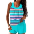 thumbnail image 2 of Traje de baño conservador tankini para mujer, estampado, talla grande, de dos piezas, dividido, traje de baño de dos piezas, traje de baño tankini para mujer, traje de baño de 2 piezas para mujer, tra, 2 of 5