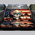 thumbnail image 3 of CHAQLIN American Flag Skull Theme Bench Seat Covers for SUV, 2 Pcs Dustproof Universal Car Seat Covers Non-Slip Stretch Rear Bench Seat Covers, 3 of 6