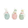 Set of 12 Bunnies on Flower Balls- Pink, Blue and Green 4.5"