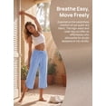 thumbnail image 5 of Xidunhg Women's Capri Pants Wide Leg Plus Size Lightweight Quick Dry Casual Summer Sweatpants Hiking Walking Blue 3XL, 5 of 13