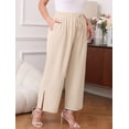 thumbnail image 4 of Daystry Womens Plus Size Wide Leg Lounge Pants High Waisted Drawstring Casual Lightweight Loose palazzo pants with Pockets, 4 of 15