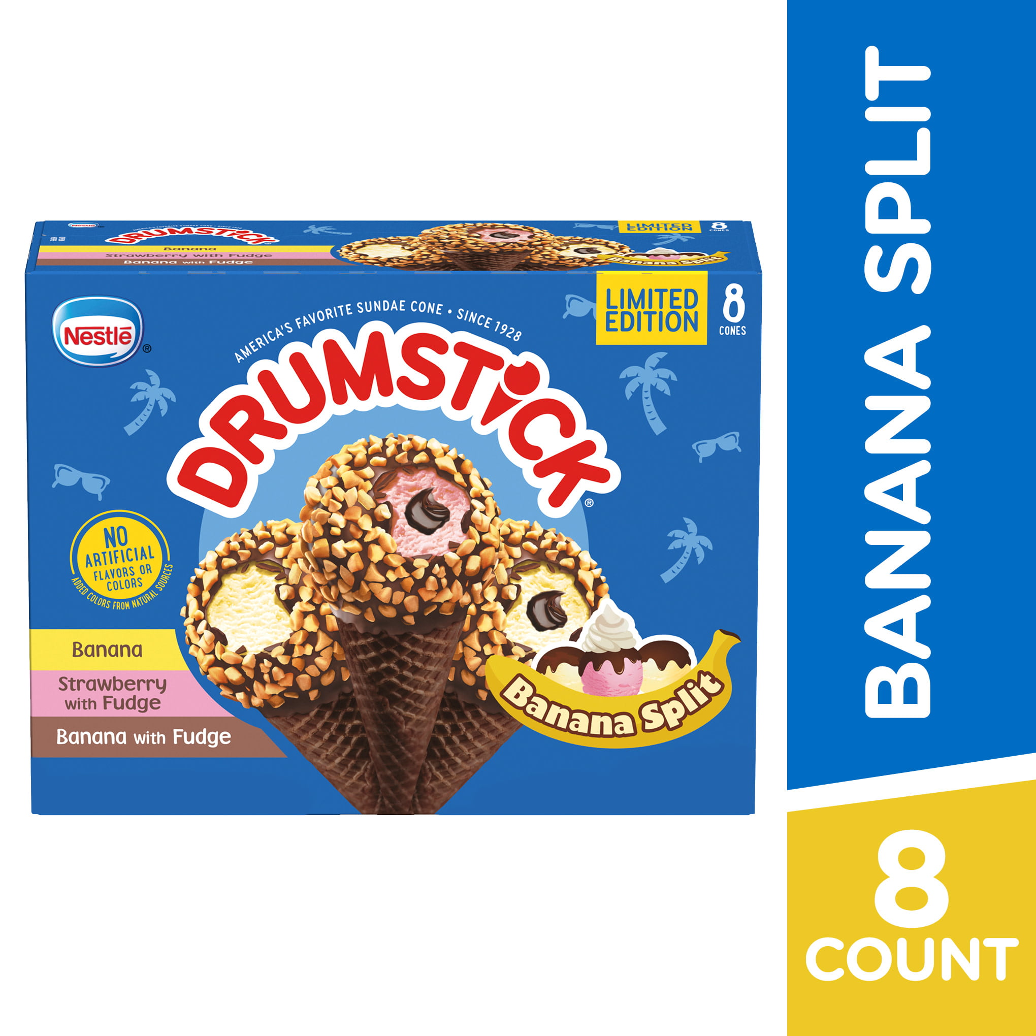 Drumstick Banana Split Sundae Cones Variety Pack - 8 Count