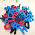 thumbnail image 2 of 52pcs Refrigerator Alphabet Magnets 26 English Letter Magnets Red Blue Fridge Magnetic Decal Whiteboard Magnet Pin for Display Card Photo Picture, 2 of 8