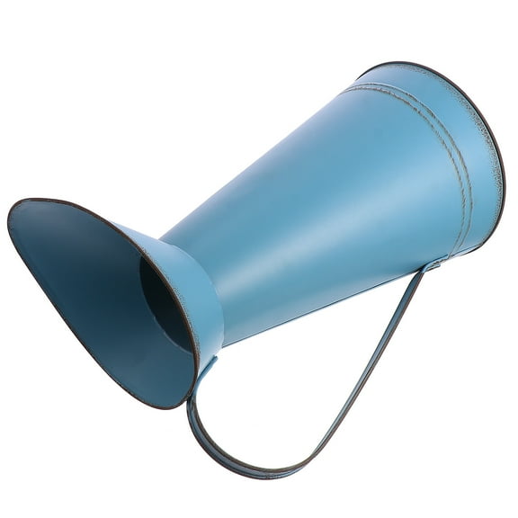 Blue Vintage Style Water Jug Flower Buckets Tin Practical Child