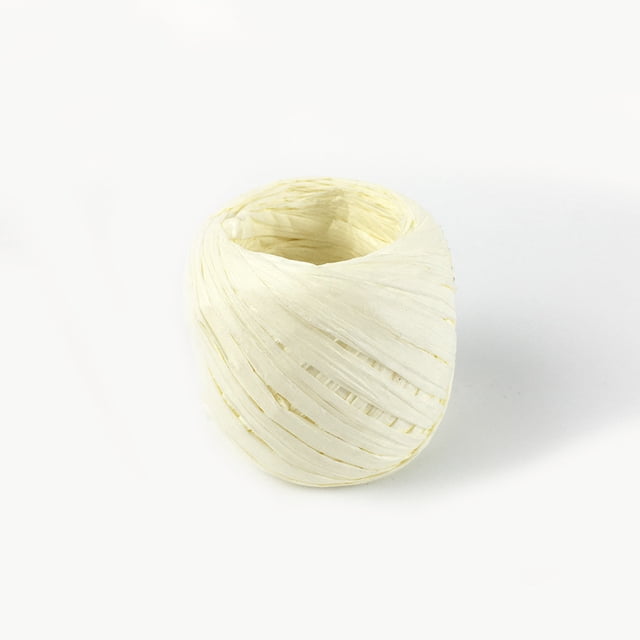 suxuMhao Raffia Paper Rope, 2 Rolls Off White Raffia String, Natural Raffia & Decorative Paper Rope, Braided Raffia Paper Cord & Craft Paper Rope, 21.8yd (20M) for DIY Crafts & Home Decor