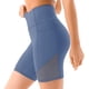 thumbnail image 4 of Pantalones cortos de yoga de malla de talle alto para mujer con bolsillos profundos Pantalones cortos de motociclista de entrenamiento para mujer Adepaton LRWJ642-14, 4 of 5