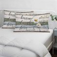 thumbnail image 5 of White Green Blue Lumbar Pillow Covers 12x20 Inch, Vintage Wooden Rustic White Daisy Floral Decorative Pillowcase with Zipper, Microfiber Breathable Throw Pillowcases for Sofa Bed Living Room, 5 of 9