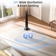 thumbnail image 4 of 42 Inch Tower Fan for Bedroom,90°Oscillating Tower Fan with Remote Control,LED Display Standing Floor Fan that Blow Cold Air for Indoors with 6 Speeds,4 Modes and 24-Hour Timer - Black, 4 of 9