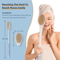 thumbnail image 4 of 20.5" Back Bath Brush Long Handle for Shower, Anti-Slip Back Scrubber for Elderly, Men and Women, Dual-Sided Back Brush with Stiff and Soft Bristles, Body Exfoliator for Wet or Dry Brushing (Blue), 4 of 11