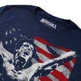 thumbnail image 3 of Indivisible Official Rocky Flag Champion Men's Classic Ring-Spun T-Shirt, Indigo Heather, 3X-Large, 3 of 7