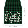 thumbnail image 3 of St Patricks Day Table Runner，Fashion Doily Tablecloth Winter Festival Kitchen Dining Room Family Table Decor，1X Table Runner Clearance, 3 of 5