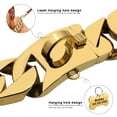 thumbnail image 3 of Strong Metal Dog Chain Collars Stainless Steel Pet Training Choke Collar For Large Dogs Pitbull Bulldog Silver Gold Show Collar, 3 of 7