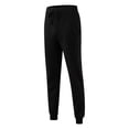 thumbnail image 6 of Uooqdmx Sweatpants for Men Joggers for Men Male Fitness Running Trousers Drawstring Loose Waist Solid Color Pants Pocket Loose Fleece Sweatpants Chinos Pants Men Black L, 6 of 6