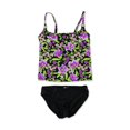 thumbnail image 1 of Island Escape Womens Floral Shaper Pant Tankini de 2 piezas, Púrpura, 6, 1 of 2