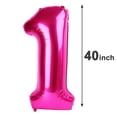 thumbnail image 2 of Globo numérico Upegesy Hot Pink 1 para fiesta de cumpleaños, 40 cm, 2 of 6