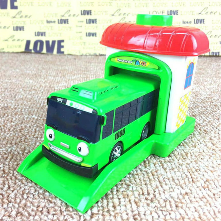9pcs/set 9cm The Little Tayo Bus Miniature Model Car for Kids