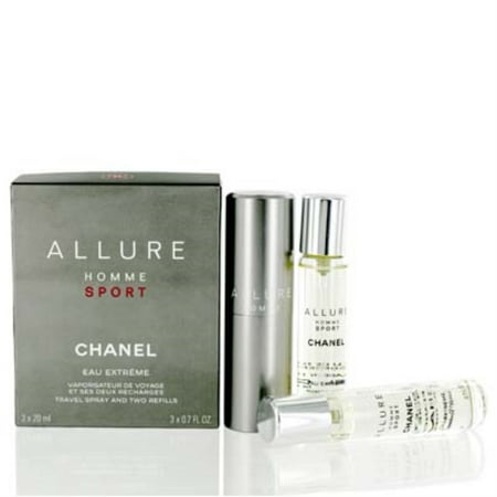 CHANEL ALLURE HOMME SPORT EAU EXTREME/CHANEL TRAVEL SPRAY AND TWO REFILLS 3  X .07 OZ 