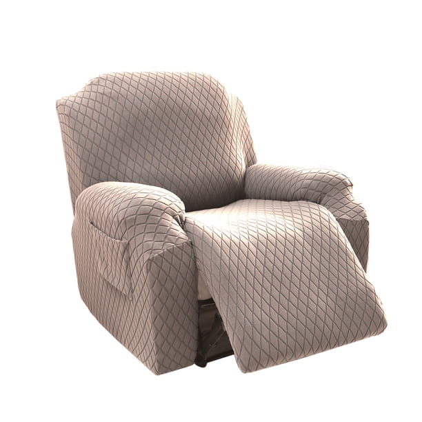 Nvzi Funda de sofá elástica de jacquard, funda de sillón reclinable de 1 plaza para sala de estar, fácil de instalar, lavable, protector de sofá (caqui)