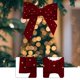 thumbnail image 4 of Adorno navideño, decoración navideña, colgante decorativo multifuncional creativo de terciopelo Lazo rojo, 4 of 6