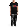 thumbnail image 4 of CafePress - Irish Danish Heritage Flags Women's Dark Pajamas - Women's Short Sleeve Print T-Shirt and Pants Dark Cotton Pajama Set, 4 of 7