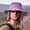 Purple, variant on Mens Wide Brim Sun Hat with Neck Flap Fishing Safari Cap for Hiking Camping Gardening Field Work(Blue A)