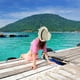 thumbnail image 5 of Sombrero de paja de jazz con hebilla de cuero para hombres y mujeres, con circunferencia de 56-58 cm, sombrero para el sol, protector solar, sombrero de playa, sombrero para el sol, 5 of 5